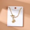 Fashionable and trendy titanium steel necklace for women, with a retro and unique diamond-encrusted heart-shaped little elephant collarbone chain, elegant and ins-style pendant Application Scenario
